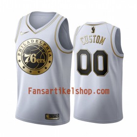 NBA Philadelphia 76ers Trikot Benutzerdefinierte Nike 2019-2020 Weiß Golden Edition Swingman - Herren